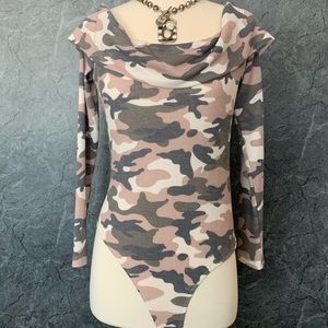 Camo Off the Shoulder Bodysuit